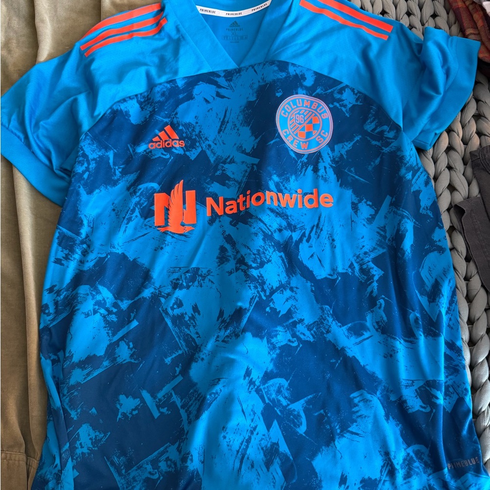 Columbus crew Men's Blue and Orange Soccer Jersey